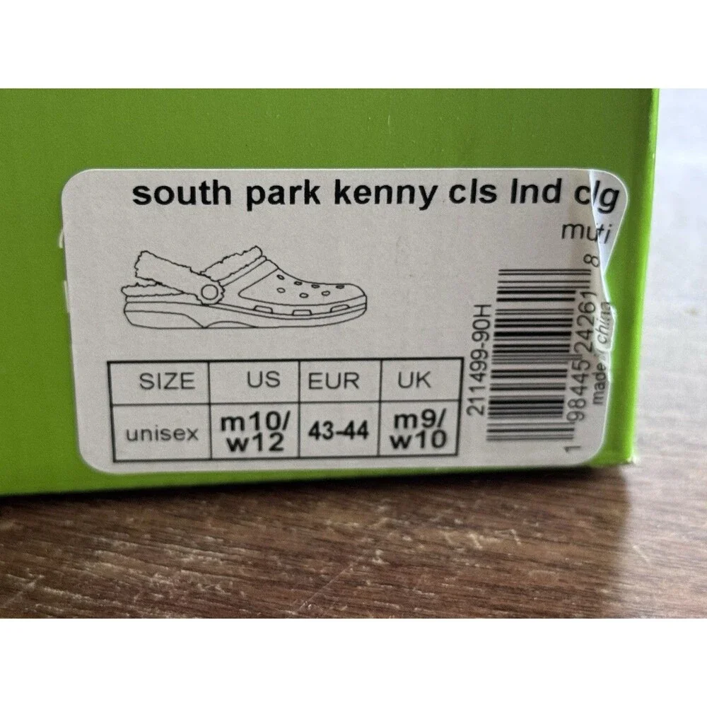 Men’s Size 10 / Women’s Size 12 Crocs South Park Kenny Lined Classic Clog NIB